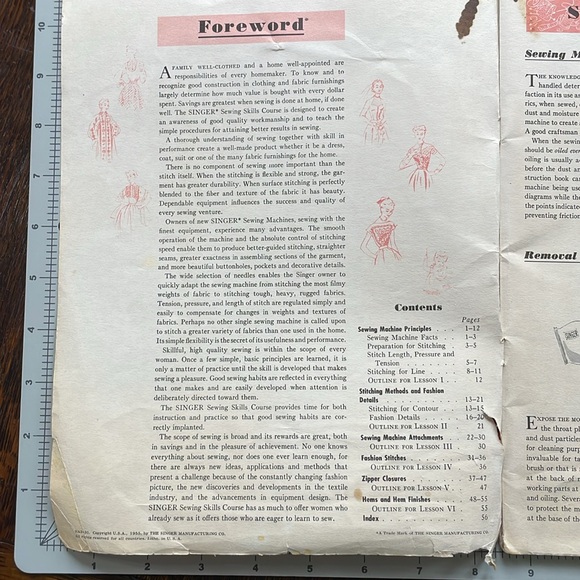 Vintage Singer Sewing Skills Reference Book (booklet copyright 1955) - Picture 3 of 14